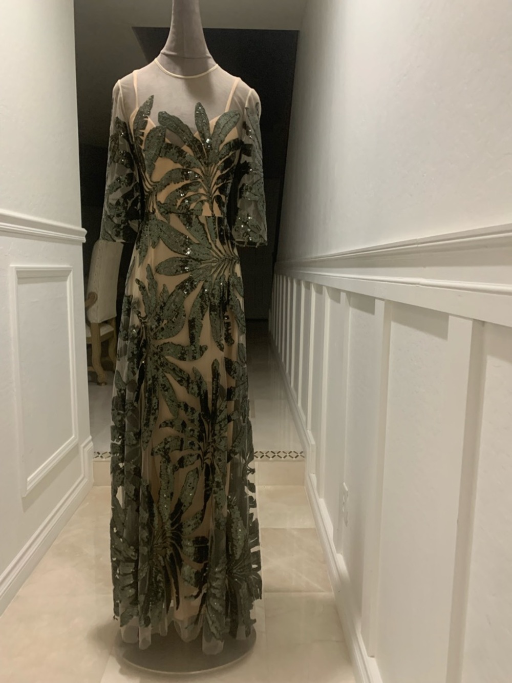 Elie Saab Embroidered Tulle Midi Dress Size 34 - Picture 6 of 16